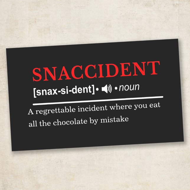 Snaccident - Customisable Dictionary Definition Rectangular Sticker (Creator Uploaded)