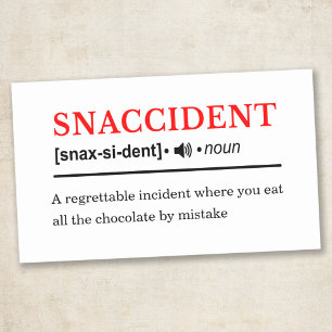 Snaccident - Customizable Dictionary Definition Rectangular Sticker