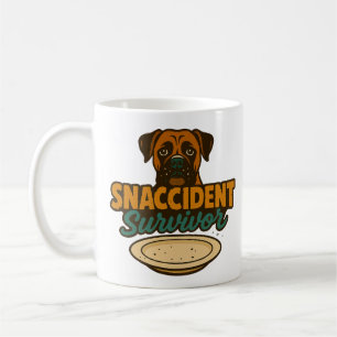 "SNACCIDENT Survivor" Funny Boxer Dog Mug
