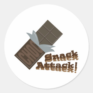 Snack Attack Classic Round Sticker