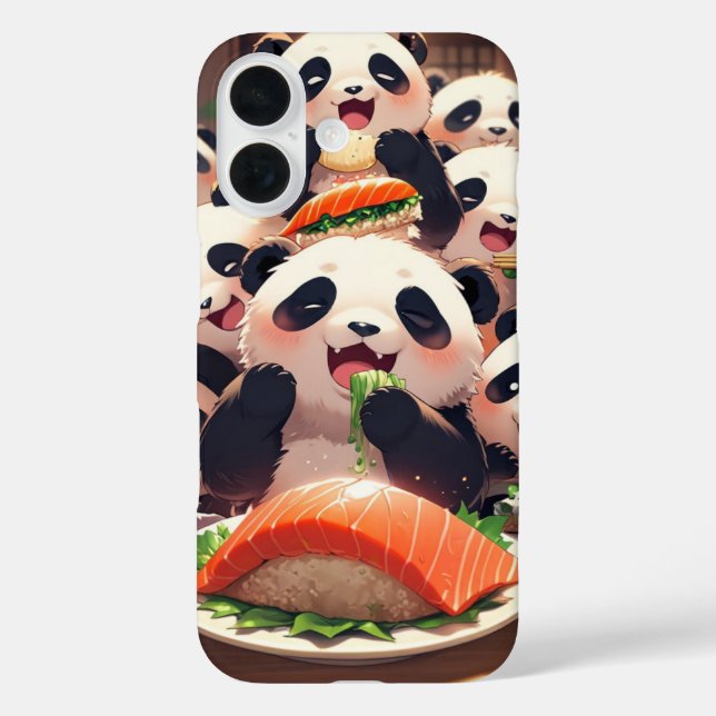 Snack Attack Panda Case-Mate iPhone Case (Back)
