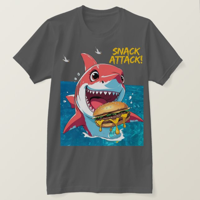 Snack Attack Shark T-Shirt (Design Front)