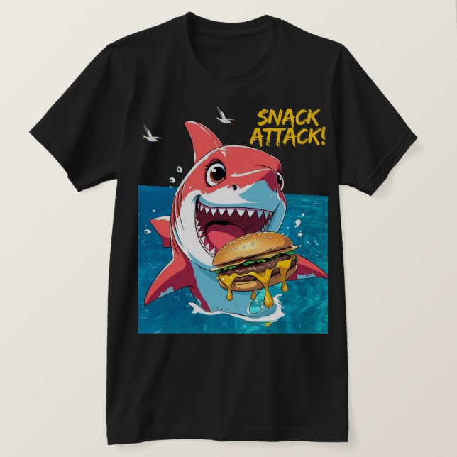 Snack Attack Shark T-Shirt (Design Front)
