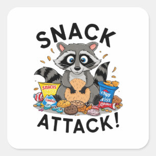 Snack Attack Square Sticker