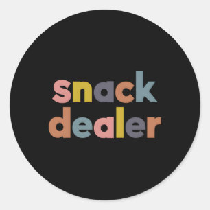 Snack Dealer For Mum Of And Classic Round Sticker