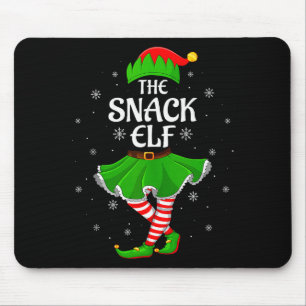 Snack Elf Christmas Family Girls Women Elf Squad X Mouse Mat