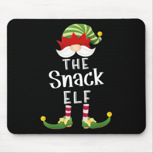 Snack Elf Group Christmas Funny Pajama Party Mouse Mat