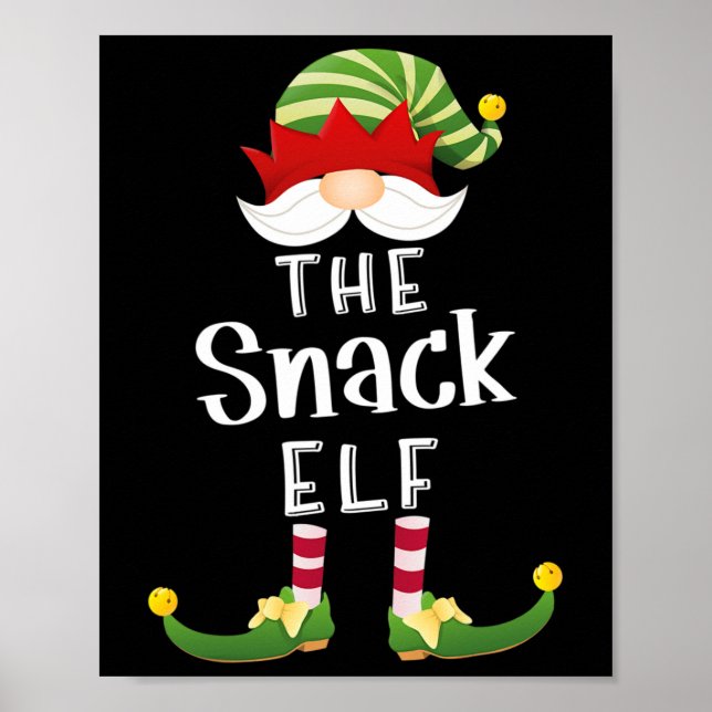 Snack Elf Group Christmas Funny Pajama Party  Poster (Front)