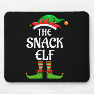 Snack Elf Matching Family Group Christmas Party Mouse Mat