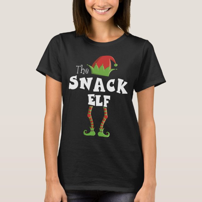 Snack Elf Xmas Pajama T-Shirt (Front)