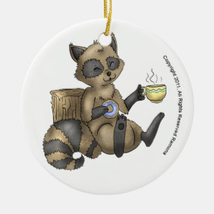 Snack-en Racoon Christmas Ornament