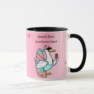 Snack First, Questions Later Mug | Cool Duck