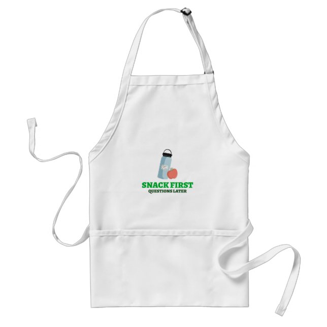 Snack First Questions Later-School Lunch break  Standard Apron (Front)