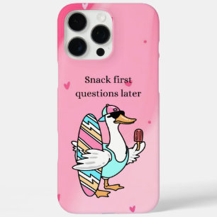 Snack First, Questions Later Shirt Cool Duck iPhone 16 Pro Max Case