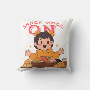 Snack Mode: ON – Cute Cartoon Character with Snack Cushion