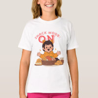 Snack Mode: ON – Cute Cartoon Character with Snack