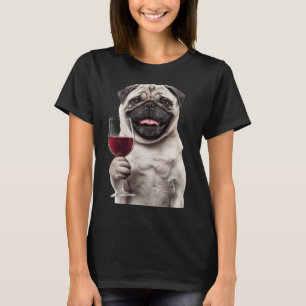 Snack Mode Pug – Cute Funny Dog Illustration T-Shirt