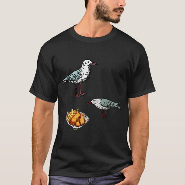 Snack Squad: Seagulls on a Mission T-Shirt (Front)
