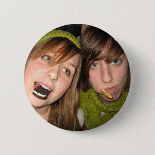 Snack time 6 cm round badge