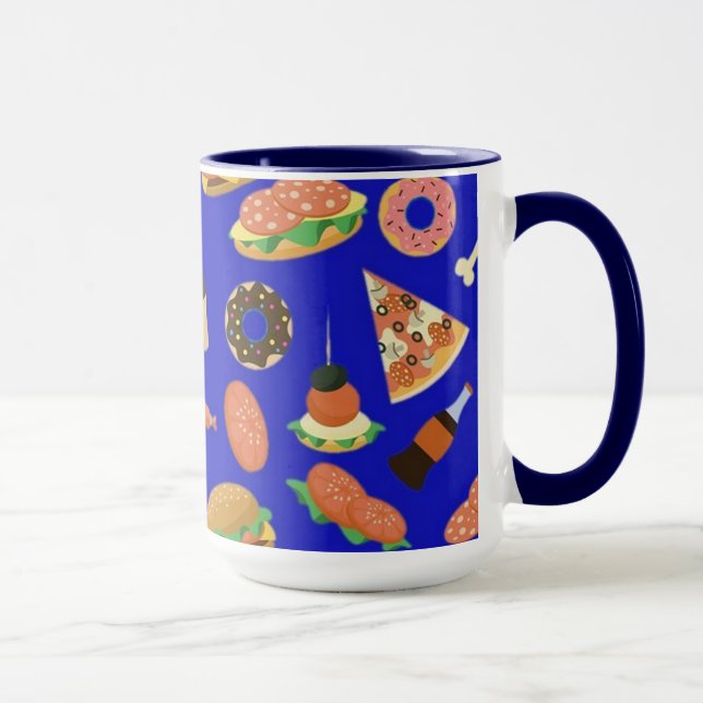 Snack Time Blue Coffee Mug (Right)