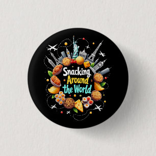 Snacking Around The World Fast Food Travel Travele 3 Cm Round Badge