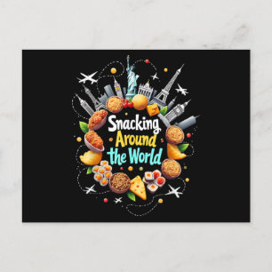 Snacking Around The World Fast Food Travel Travele Postcard