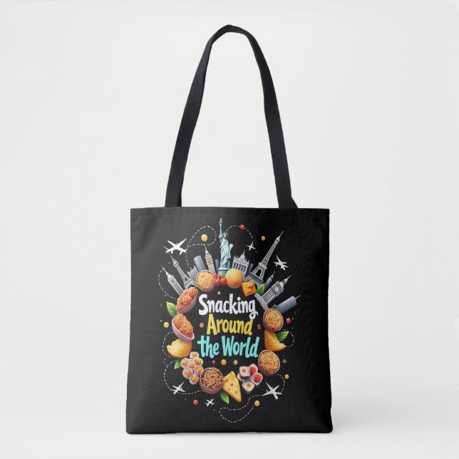 Snacking Around The World Fast Food Travel Travele Tote Bag (Front)