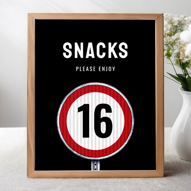 Snacks 16th Birthday Speed Limit  Poster (Creator Uploaded)