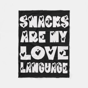 Snacks Are My Love Language Valentine Day Kid's Bo Fleece Blanket