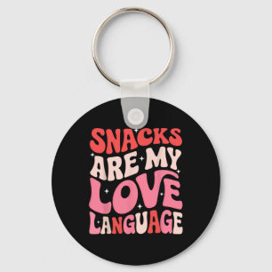 Snacks Are My Love Language Valentine Day Kids Boy Key Ring