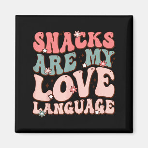 Snacks Are My Love Language Valentine Day Kids Boy Magnet