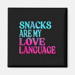 Snacks Are My Love Language Valentine Day Kids Boy Magnet