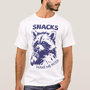  Snacks Make Me Nice Raccoon Animal Sarcastic  T-Shirt