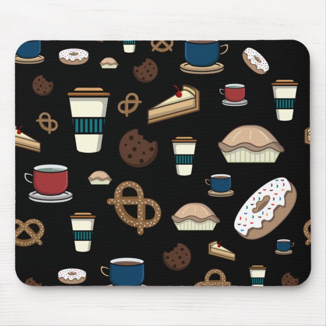 Snacks Pattern Mouse Mat (Front)