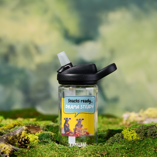 Snacks Ready, Drama Steady Water Bottle (Outdoor)