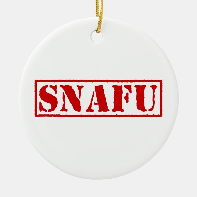SNAFU CERAMIC TREE DECORATION (Front)