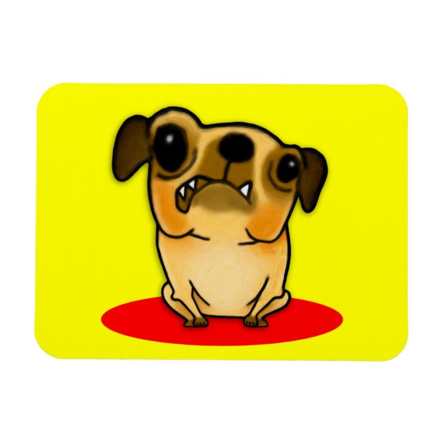 Snaggle Tooth Pug Magnet (Horizontal)