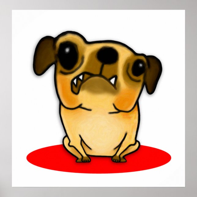 Snaggle Tooth Pug Poster (Front)