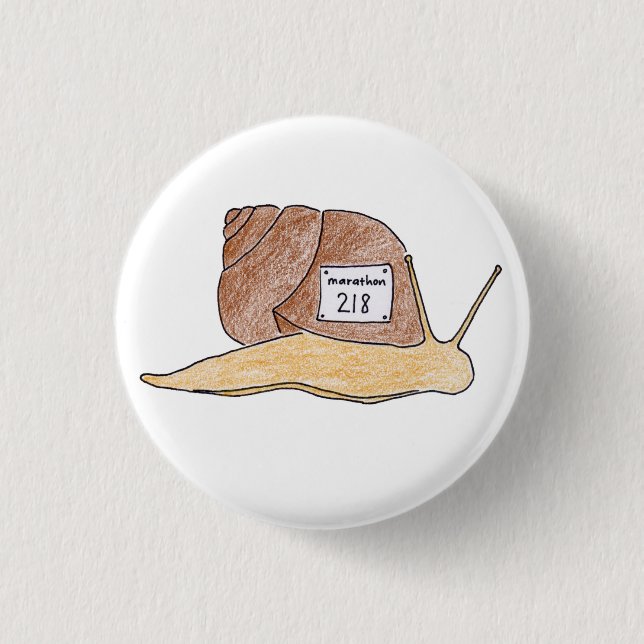 snail 3 cm round badge (Front)