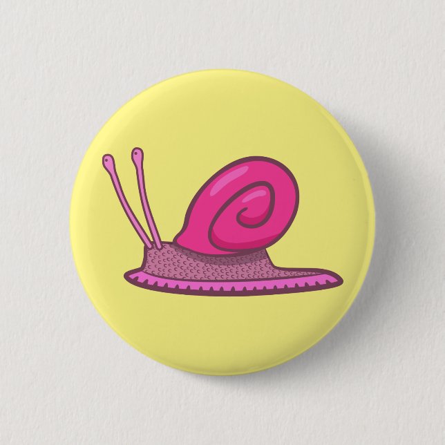 Snail 6 Cm Round Badge (Front)