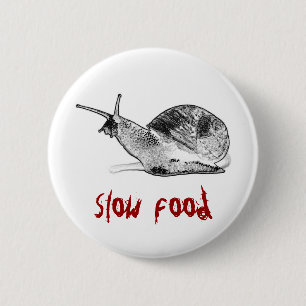 snail 6 cm round badge