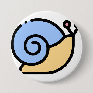 Snail 7.5 Cm Round Badge