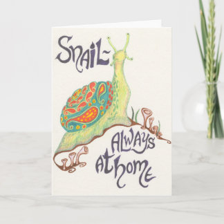 Snail-always at home notecard