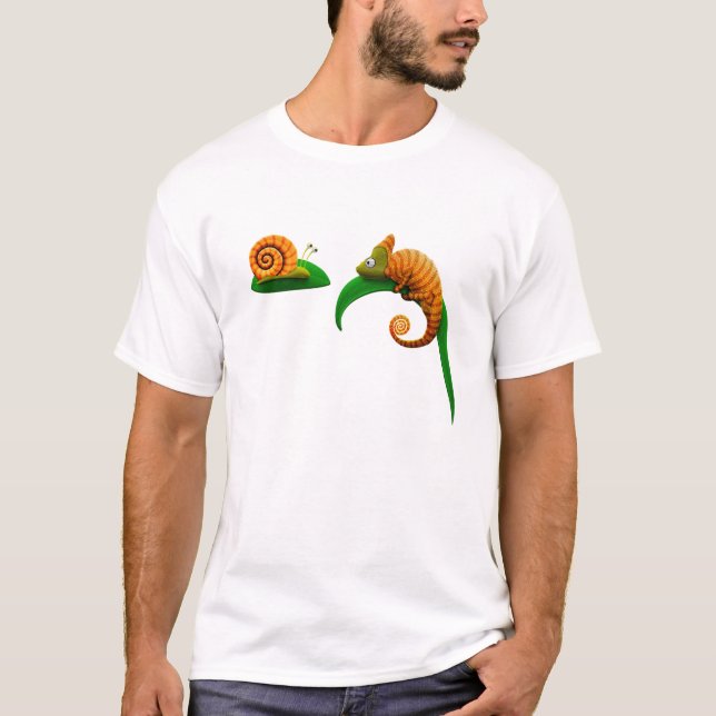Snail and Chameleon T-Shirt (Front)