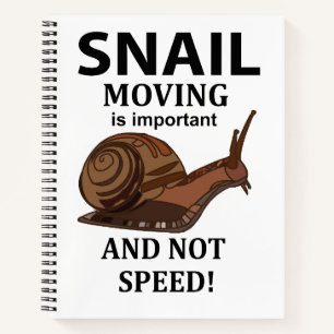 Snail Animal Illustration Typography Snail Notebook