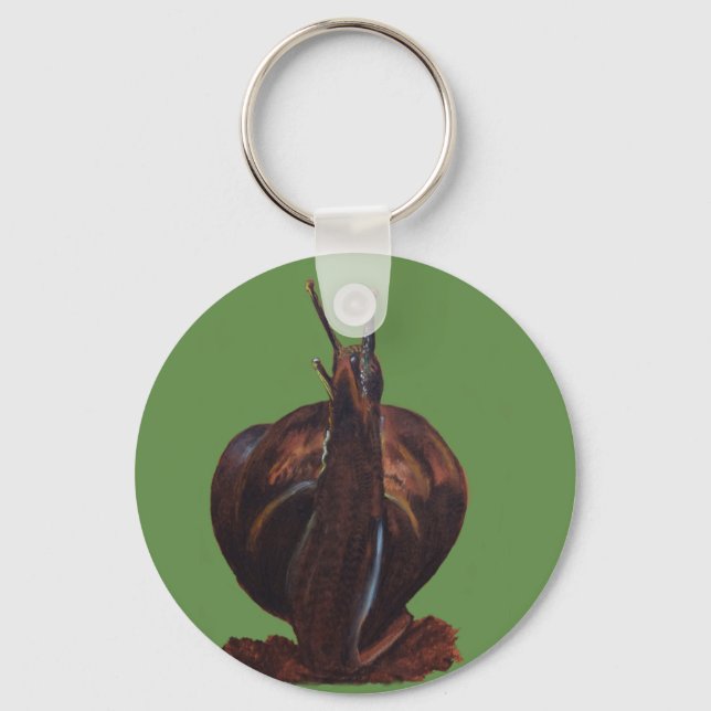 Snail Art Drawing Key Ring (Front)