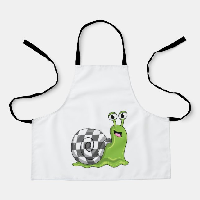 Snail at Chess with Chessboard Apron (Front)
