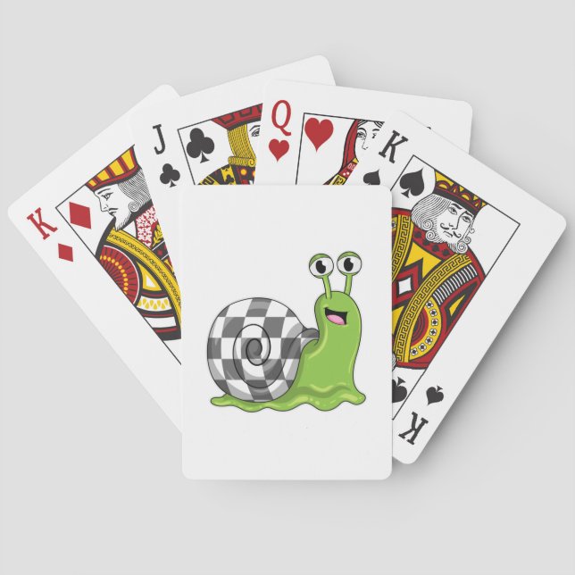 Snail at Chess with Chessboard Playing Cards (Back)