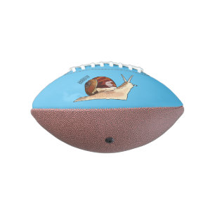 Snail cartoon illustration american football