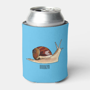 Snail cartoon illustration can cooler